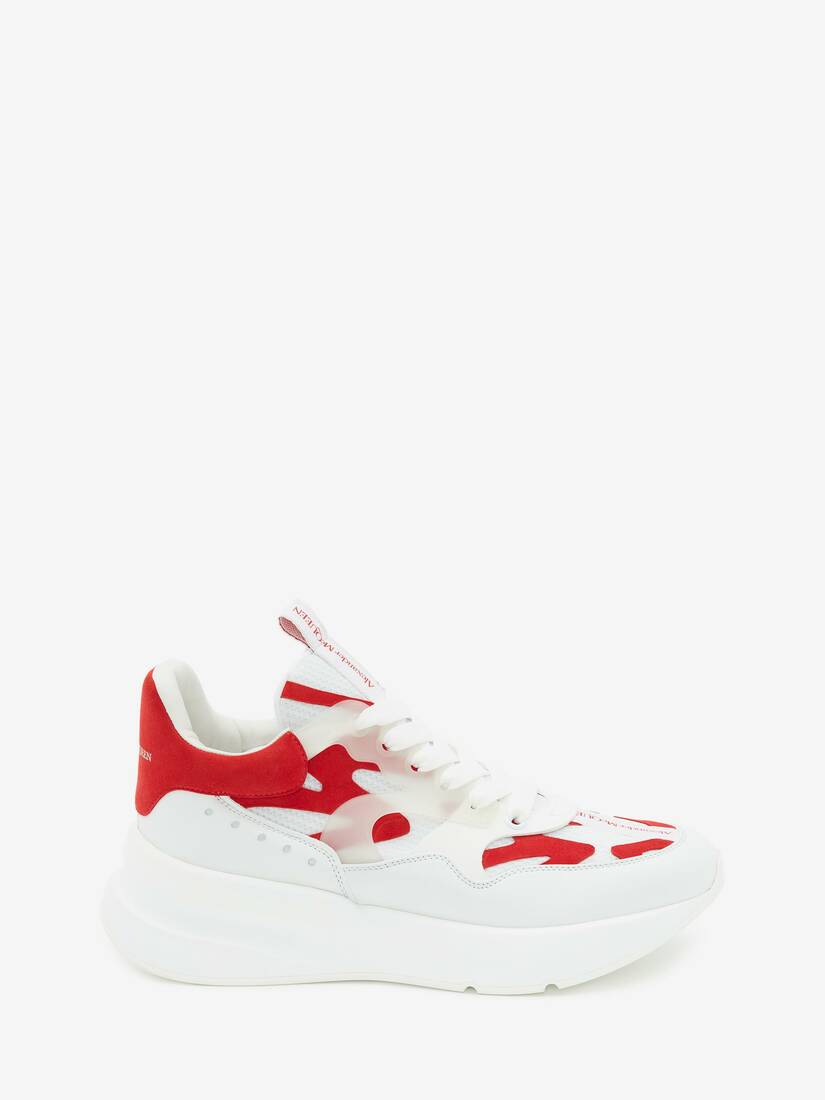 Zapatillas Alexander McQueen Oversized Runner Hombre - Blancos/Rojos - Mexico 924-IZKPEC